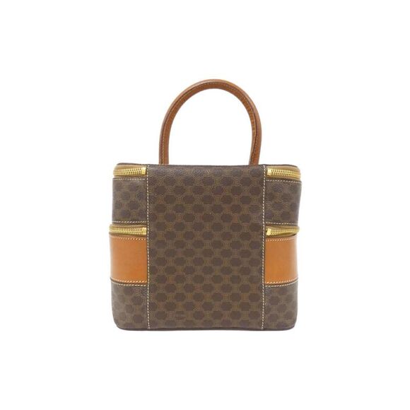 Pre Loved Celine Vintage TwoTone Top Handle Handbag Women Brown - Picture 2 of 8